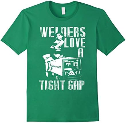 Mens Welder Love A Tight Gap T-shirt 3XL Kelly Green