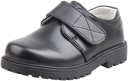 LIYZU Boy's School Uniform Loafer Dress Black Oxford Shoes(Toddler/Little Kid/Big Kid) US Size 11.5 Black
