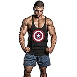 InleaderStyle Sports Men Tank Top Stringer Bodybuilding Training Vest Black M