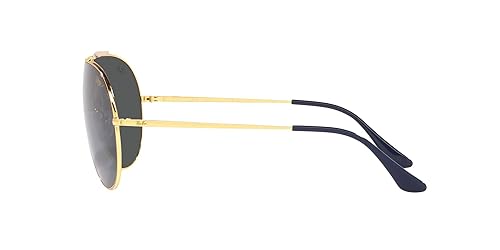 Ray-Ban RB3597 Wings Shield Sunglasses, Legend Gold/Dark Grey, 33