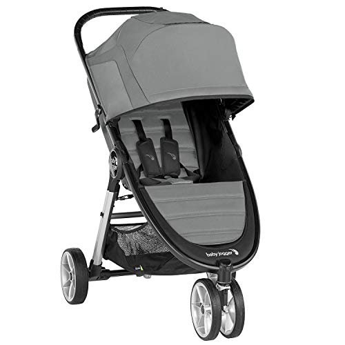 Baby Jogger City Mini 2 Pushchair | Lightweight, Foldable & Compact 3-Wheel Stroller | Slate (Grey)