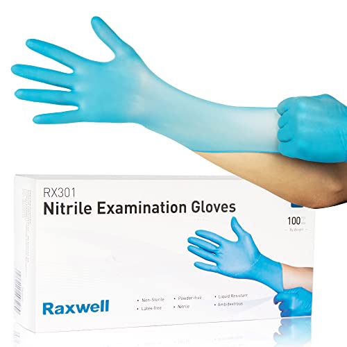 thumbnail image 2 of Disposable Blue Nitrile Gloves - Powder-Free, Latex-Free, Food Safe & Multipurpose 2 of 12