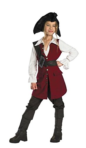 Elizabeth Pirate Child Deluxe Costumes - Disguise Girls Elizabeth Swann Pirate Costume