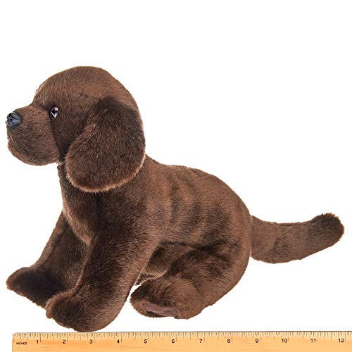 Bearington Brody Plush Chocolate Lab Stuffed Animal Puppy Dog, 13 Inch