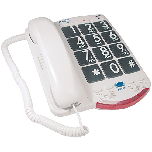 Clarity JV35 Amplified Corded Phone with Talk Back Numbers