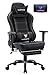 UOMAX Gaming Chair, Massage Gamer Chair with footrest, Reclining Racing Chair for Adults, Ergonomic Racing Computer Gaming Chair for Teens Black