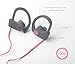 iJoy FS IPX7 Premium Sport Bluetooth Waterproof Earbuds with Noise Cancellation Technology Wireless Waterproof Earphones Waterproof Headphones with Mic and Travel Case (Pink)