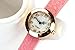BESSKY Women Faux Pearls Rhinestone Butterfly Bracelet Quartz Analog Watch