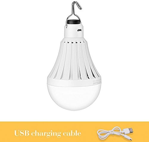 Emergency LED Light Bulbs Outdoors Camping Night Lighting Bulbs Rechargable Portable Lamps 12W Equivalent White Light for Power Outages