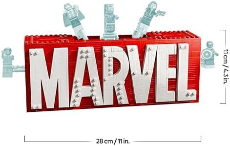 Logo e Minifigure MARVEL - Modellino da Costruire con Supereroi Leggende di Hulk, Thor, Iron Man, Black Widow e Captain America Giocattolo, Giochi per Bambini da 12 Anni da Collezione 76313