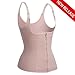 Eleady Women's Underbust Corset Waist Trainer Cincher Steel Boned Body Shaper Vest with Adjustable Straps (L, Beige)