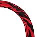 BDK Universal Fit Steering Wheel Cover - (Red Zebra)