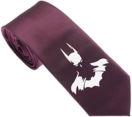 Uyoung Cool Batman Face Multi-colored Men's Woven 2.5" Skinny Tie