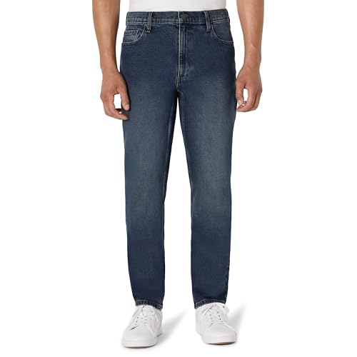 Amazon Essentials Men's Low Stretch Athletic Fit Jeans, Tinted Dark Wash, 29W x…