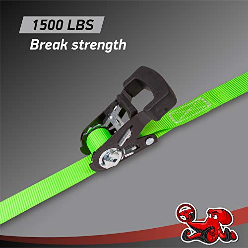 DSV Standard Ratchet Tie Down Straps (2Pk) 1" x 10' 1500 Lb Break