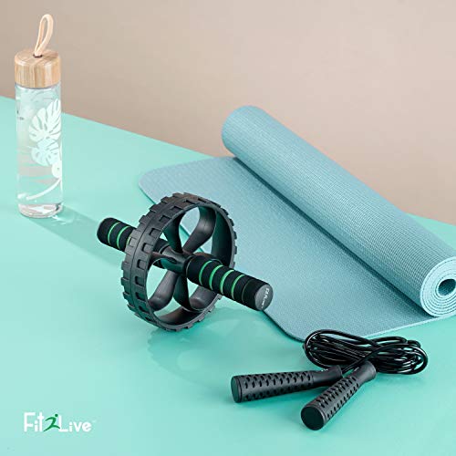 Fit2Live-Ab-Roller-Wheel-for-Home-Gym-Workout-Abdominal-Exercise-Equipment-for-Core-Strength-Training-and-Stomach-Tone-Arm-and-Oblique-Workout-Options-Fitness-Videos-Available-with-Free-App
