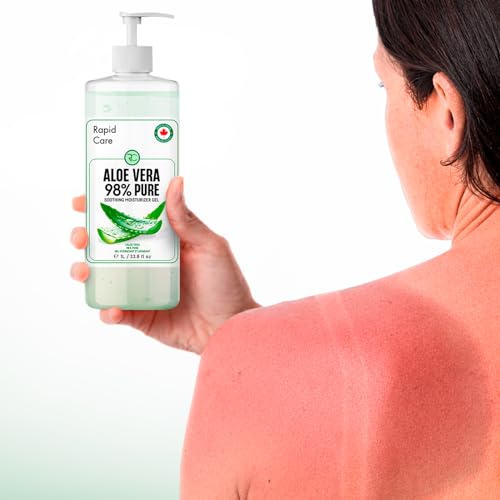 Aloe Vera Gel - 98% Pure - Made In Canada - Organic - 1 Liter - Pump Bottle