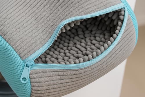 Saco de Lavagem para Tênis e Sapatos, Amarelo e Turquesa, Microfibra Chenille, com Zíper, Proteção para Máquina de Lavar (Cinza)