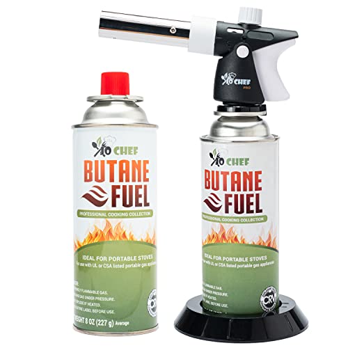 Jo Chef Pro Butane Torch Lighter Refillable Butane Torch Head, Small