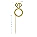 Shxstore Gold Mr Mrs Cake Topper Diamond Ring Cupcake Picks For Wedding Bridal Shower Engagement Decorations Supplies, 23 Counts