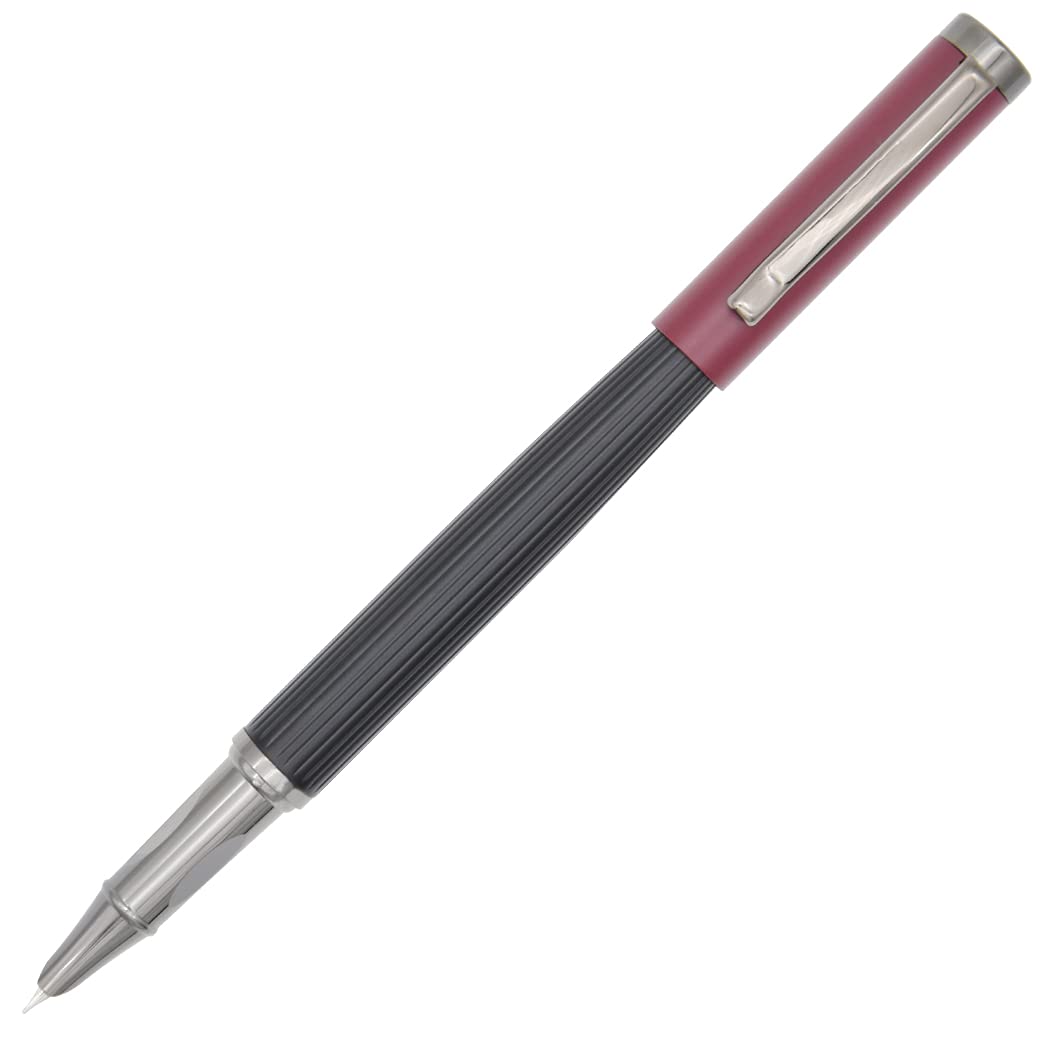 Gullor Black Copper barrel Fountain Pen Fine Nib, Smooth Writing Instrument with Converter, Red