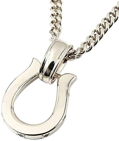 Amazon メンズ 馬蹄 ネックレス ペンダント プラチナ Pt900 ブラックダイヤモンド ホースシュー 蹄鉄 ネックレス 通販