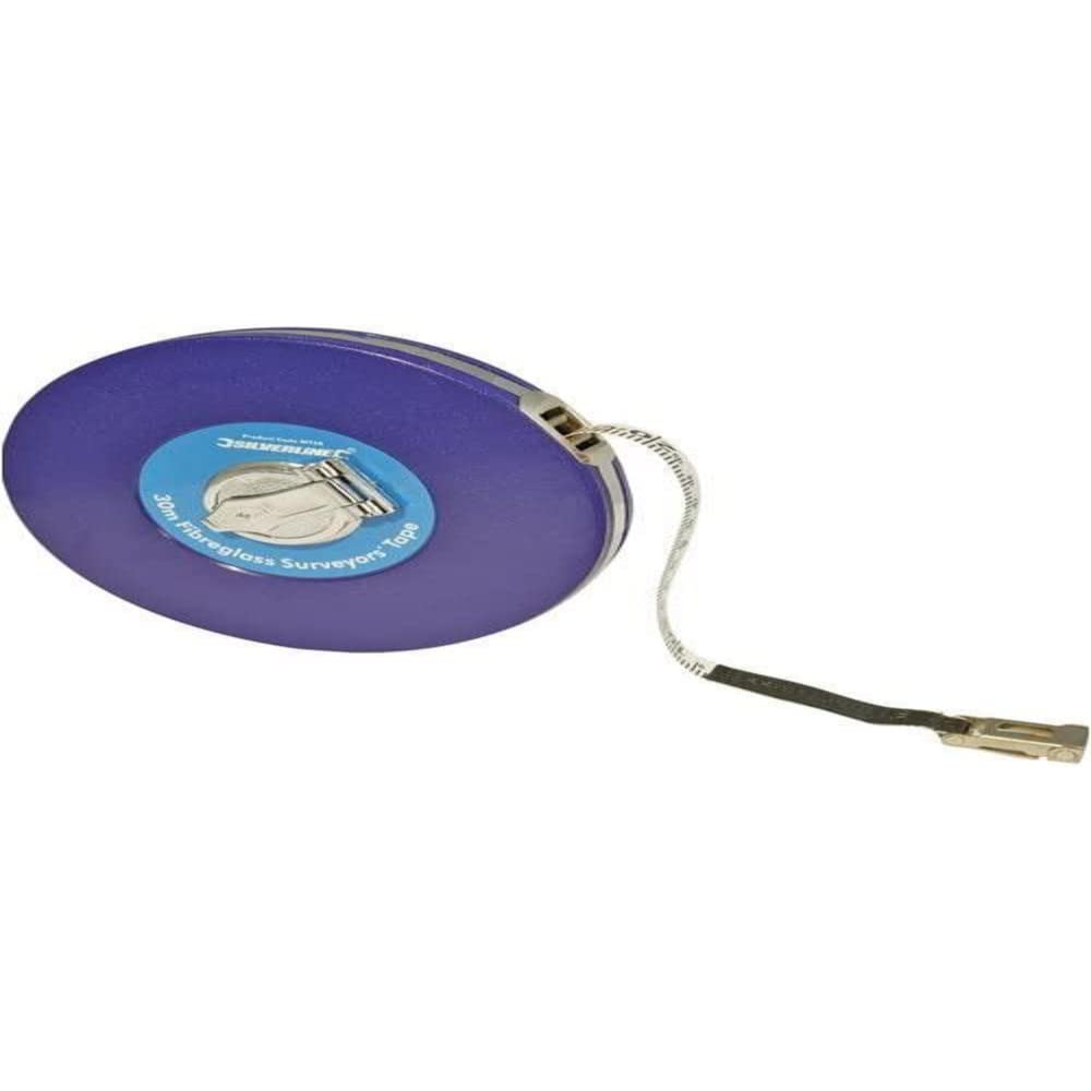 Silverline Fibreglass Surveyors Tape 30m / 100ft x 13mm (MT38)