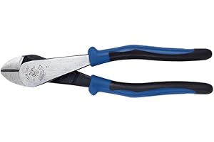 Klein Tools J2000-48 Pliers, Made in USA, Diagonal Cutting Pliers with Angled Head, Heavy-Duty to Cut ACSR, Screws, Nails, and most Hardened Wire, 8-Inch