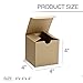 GSSUSA Small Gift Boxes 50-Pack 4x4x4 Brown Gift Boxes with Lids for Gifts, Crafting, Cupcake Boxes, Individual Cupcake Containers, Wedding Party Favor