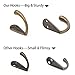 Jetovo 15 Pcs Wall Mounted Hook Robe Hooks Single Coat Hanger with 35 Pcs Screws (Bronze)