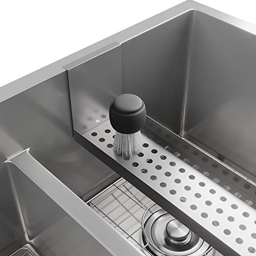 MOWA CounterFinesse 33 x 22 inch Workstation Topmount Kitchen Sink, Luxury Drop In Workstation Sink -Pack of 7 w/ 17.5" Acacia Butcher's Block - Tight Radius 16 Gauge Stainless Steel Single Bowl Sink - Thumbnail 6