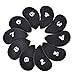 StillCool Golf Head Covers 10PCS Club Iron Putter Headcovers Set Neoprene Black