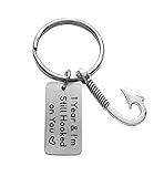 First Year Wedding Anniversary Gift 1 Year and I'm Still Hooked on You Keychain Anniversary Gift for Husband or Boyfriend.