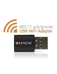 Satechi Wireless Mini Mini adaptador USB Wi-Fi de doble banda IEEE 802.11 a b g n ac compatible con Windows XP Vista 7 8 8.1 10