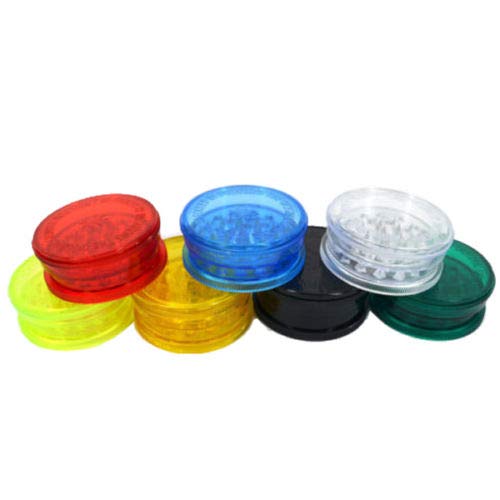 Plastic Herb Grinder 3 Part Magnetic Shark Teeth Assorted Colours
