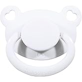 Landofgenie Adult Size Large Shield Pacifiers Bear Shaped Cutie Pacifier White
