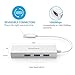 DeepDream Type C Adapter to RJ45 Gigabit Ethernet with 3 Ports USB 3.0 Hub for Macbook, Surface Pro, Notebook, USB Flash Drives, Desktop PC