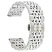 TRUMiRR for Samsung Galaxy Watch 46mm Bands, 22mm Solid Quick Release Watch Band Metal Stainless Steel Butterfly Buckle Strap for Gear S3 Classic Frontier, Gear 2 R380 R381 R382 Smartwatch,Silver