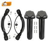 Anndason 2 Pcs Kayak Deck Fishing Boat Rod Holders and Cap Cover,and 2 Pcs Kayak Canoe Boat Side Mount Carry Handles and Hardwares