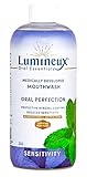 Oral Essentials Sensitive Teeth Mouthwash 16 Oz. Uses highly potent minerals in Dead Sea Salt to seal teeth & root surfaces without using harsh or toxic chemicals Less Sensitivity in 2 Weeks or Less