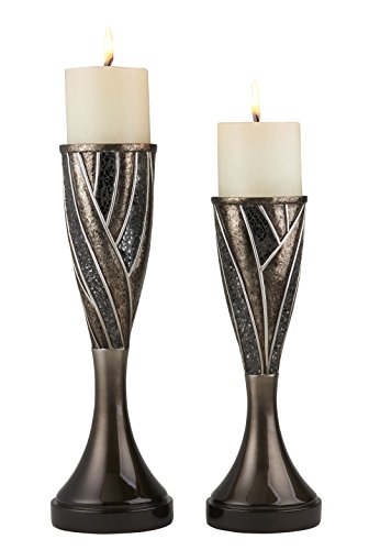 OK Lighting 12" & 14" H Lelei Candleholder Set (Candles Included)