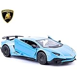 TGRCM-CZ 1/36 Scale Aventador LP700-4 Casting Car Model, Zinc Alloy Toy Car for Kids, Pull Back Vehicles Toy Car for Toddlers Kids Boys Girls Gift (Blue)
