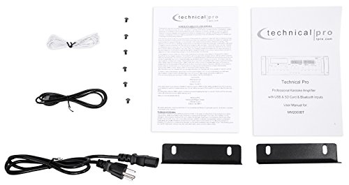 Technical Pro MM2000BT Powered Bluetooth Microphone Mixer Amplifier Amp SD, USB - Thumbnail 7