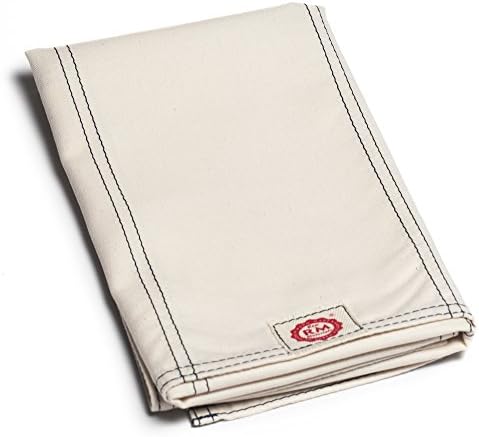 Raw Materials Design Twill Dish Towel, Made in USA, Navy Stitching