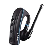 Bluetooth Headset V4.1, Bluetooth Earpiece Noise Cancelling Mic Business/Office/ Driving, Compatible iPhone, Android Smartphones (Black+ Blue) JESOT