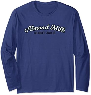 Unisex Almond Milk Is Nut Juice Adult Humor Vegan T-Shirt XL: Navy