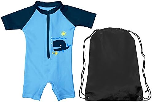 Iplay One-Piece Swimsuit Whale Sun Protection Kids Sunsuit Blue Size 3 Toddler