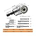 JelBo 8Pcs Socket Adapter Impact Hex Shank Drill Bits Bar Set 1/4