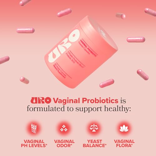 URO Vaginal Probiotics for Women pH Balance with Prebiotics & Lactobacillus Blend - Womens Health Supplement - Promote Healthy Vaginal Odor & Vaginal Flora, 60 Count (Pack of 2) in Oman | Whizz Yeast Infection Treatments