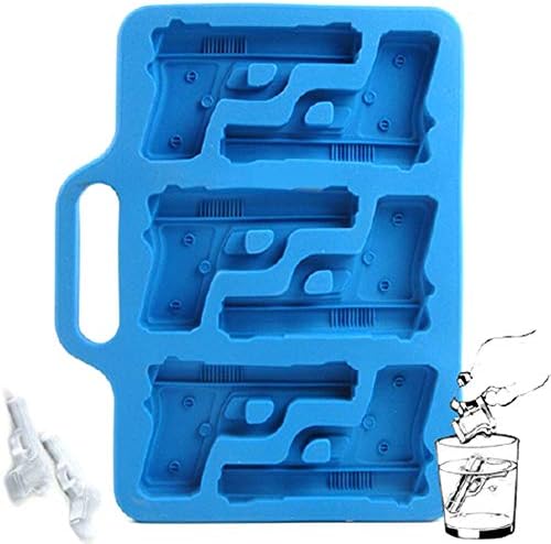 Florica Ice Cube Mould Tray Freeze Chocolate Cake Mold Shape Silicone DIY Tool Halloween Party (Pistol)
